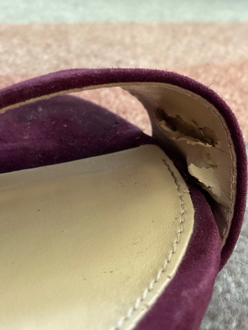 Vince Camuto Wine Suede Ankle-Strap Open-Toe Heels - Picture 6 of 6